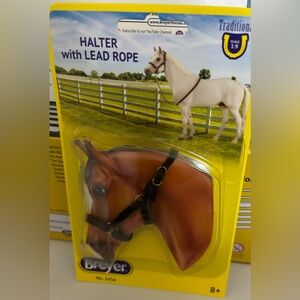 Breyer 1:9 scale leather halter and lead